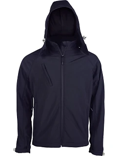 Kariban K 413 Pánská 3-vrstvá softshellová bunda s kapucí 20.K413 navy