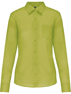 K 549 Popelínová halenka s dlouhým rukávem  lime model 22510299 - Kariban