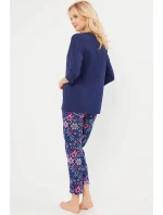 Italská lidová móda r.3/4 sp.7/8 barva:tmavě modrá/potisk Italská lidová móda r.3/4 sp.7/8 barva:tmavě modrá/potisk