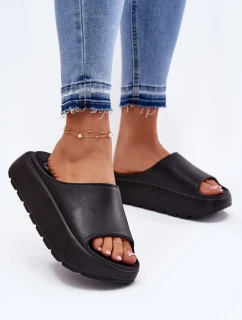 Pěnové dámské sandály na platformě černé Xalvania