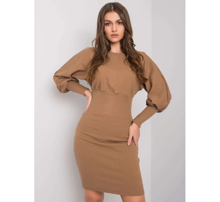 RV šaty SK 6079.65 světle hnědé RV šaty SK 6079.65 světle hnědé