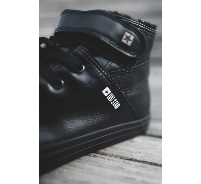 Pánské vysoké zateplené tenisky Big Star - černé Pánské vysoké zateplené tenisky Big Star - černé