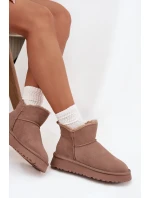 Dámské sněhule z přírodního semiše Vinceza – béžové Dámské sněhule z přírodního semiše Vinceza – béžové