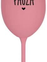 MÁMINA PAUZA - růžová sklenice na víno 350 ml