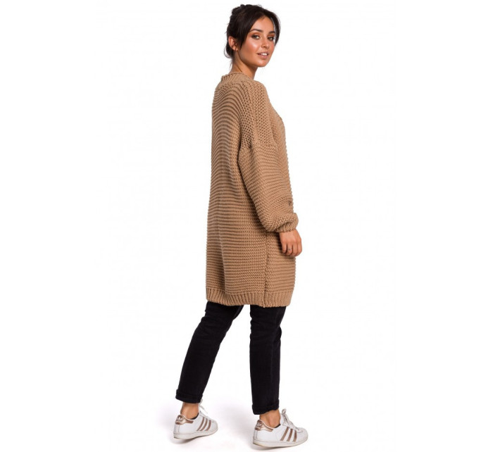 Dámský svetr nadměrné velikosti BK037 - karamelový - BeWear