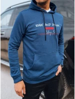 Pánská modrá mikina s potiskem Dstreet model 21976090 - FashionStreet Pánská modrá mikina s potiskem Dstreet model 21976090 - FashionStreet