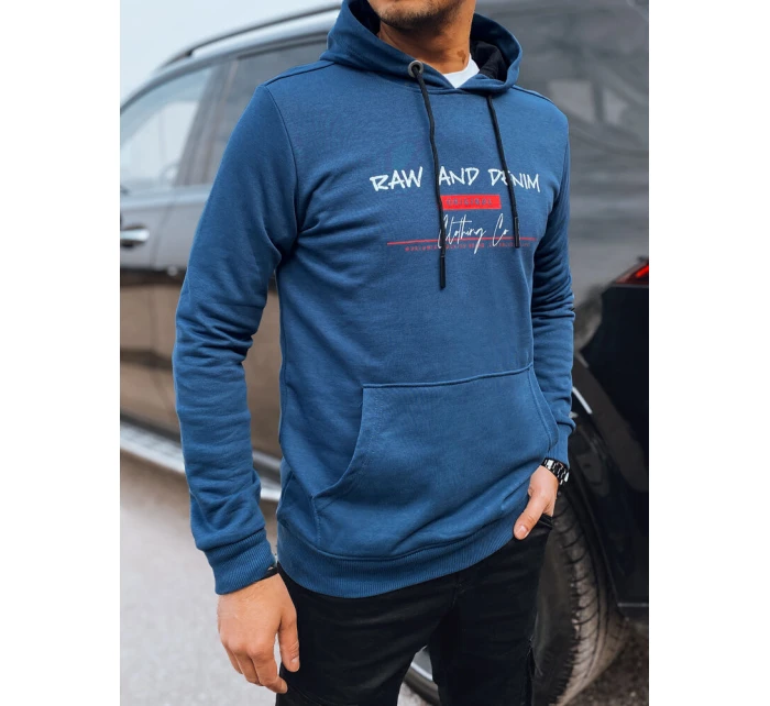 Pánská modrá mikina s potiskem Dstreet model 21976090 - FashionStreet Pánská modrá mikina s potiskem Dstreet model 21976090 - FashionStreet