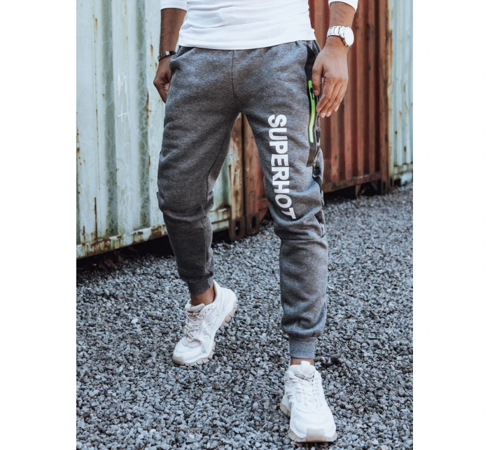 Pánské tepláky s potiskem antracitové model 21980074 - Dstreet Pánské tepláky s potiskem antracitové model 21980074 - Dstreet