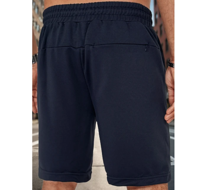 Pánské tmavě modré teplákové šortky Dstreet SX2479