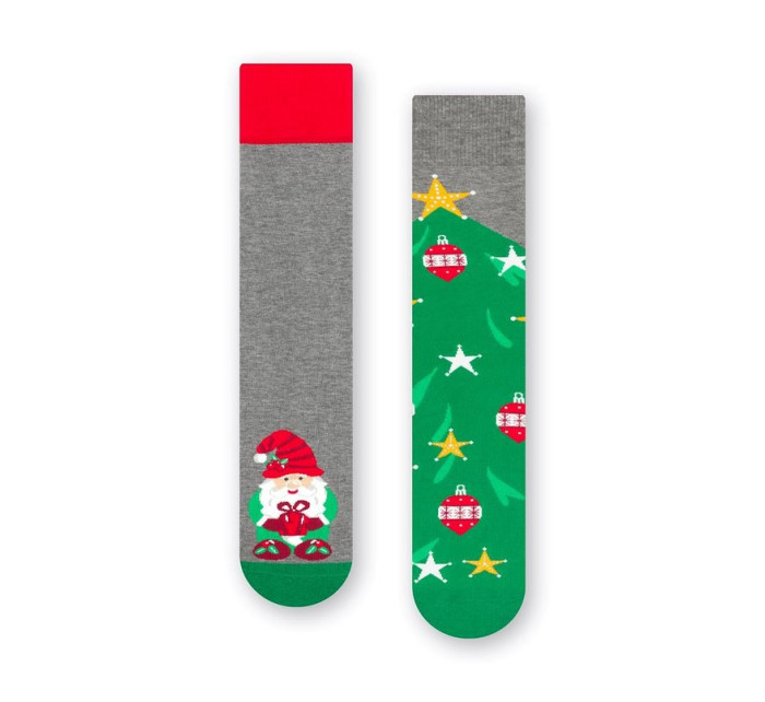 Pánské asymetrické vánoční ponožky Steven art.136 41-46