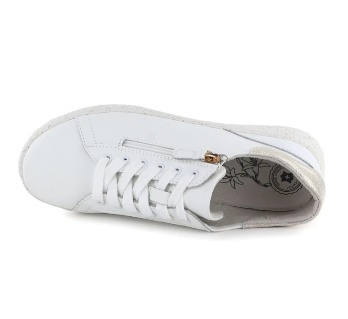 Dámské kožené polobotky bílé eVento 138