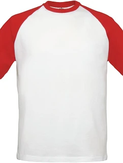 B&C  kontrastní tričko white/red model 22482540