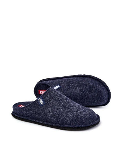 Klasické pánské pantofle Big Star model 21601053 Námořnická modrá - Big Star Shoes Klasické pánské pantofle Big Star model 21601053 Námořnická modrá - Big Star Shoes