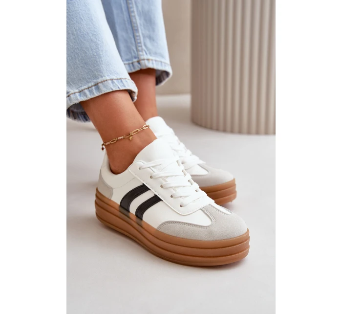 Dámské tenisky na platformě bílo-šedé Nesonice Dámské tenisky na platformě bílo-šedé Nesonice