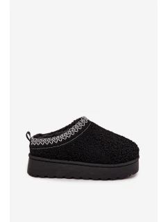 Dětské sněhule s kožešinou Černé model 21711298 - Boto