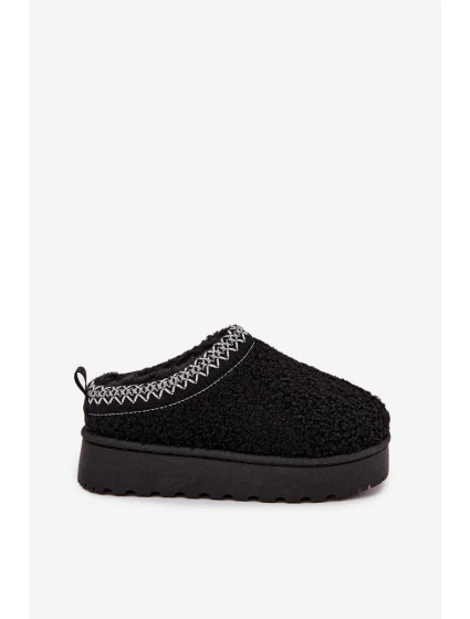 Dětské sněhule s kožešinou Černé model 21711298 - Boto