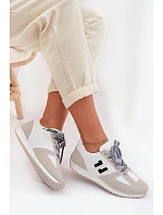 Dámské Tenisky S Dekorativním Šněrováním Šedé Henira