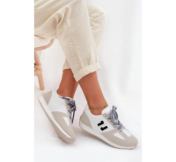 Dámské Tenisky S Dekorativním Šněrováním Šedé Henira