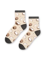 Ponožky model 17697943 Melange Light Beige - Steven Ponožky model 17697943 Melange Light Beige - Steven