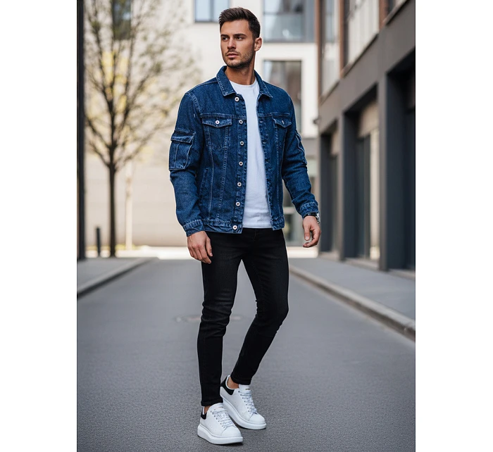 Pánská modrá džínová bunda FashionStreet TX4413