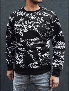 Pánská mikina bez kapuce černá Dstreet BX5739