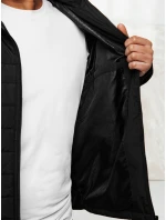 Pánská přechodná prošívaná bunda s kapucí černá model 21983056 - Dstreet