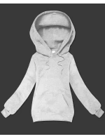 Šedá volná klokaní mikina s kapucí model 21395696 - S'WEST