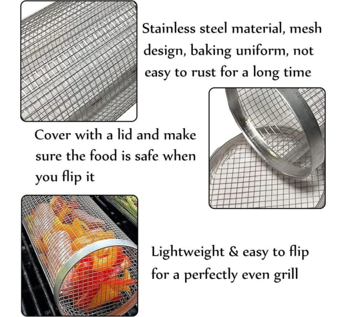 Košík na grilování zeleniny 9x9x20 cm