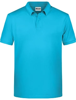 Daiber 8010 Pánské piqué polo z bio bavlny 02.8010 turquoise