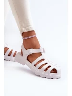 Dámské pěnové sandály římské bílé Gasaria Dámské pěnové sandály římské bílé Gasaria