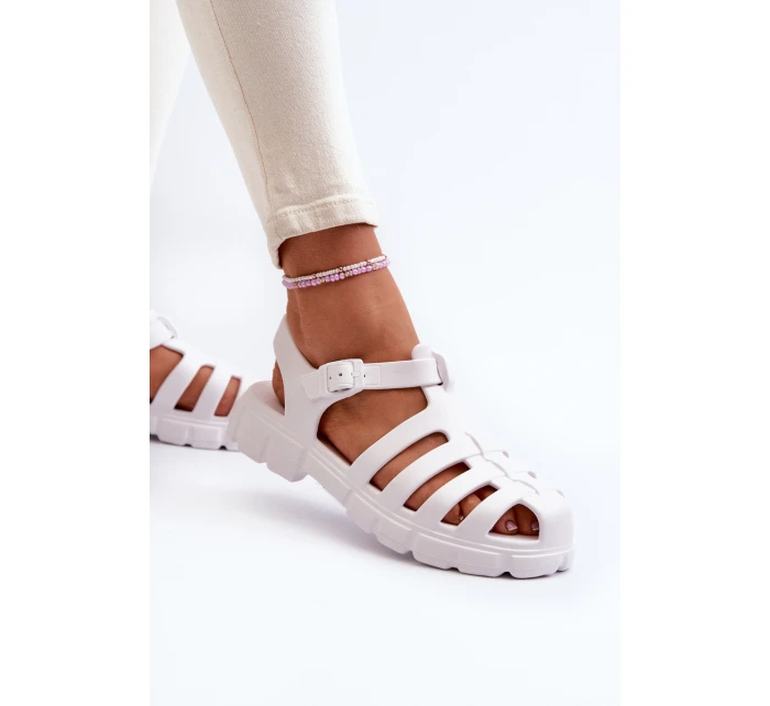 Dámské pěnové sandály římské bílé Gasaria Dámské pěnové sandály římské bílé Gasaria