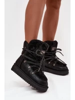 Dámské sněhule na platformě s kožešinou model 21714055 Černé - D.Franklin