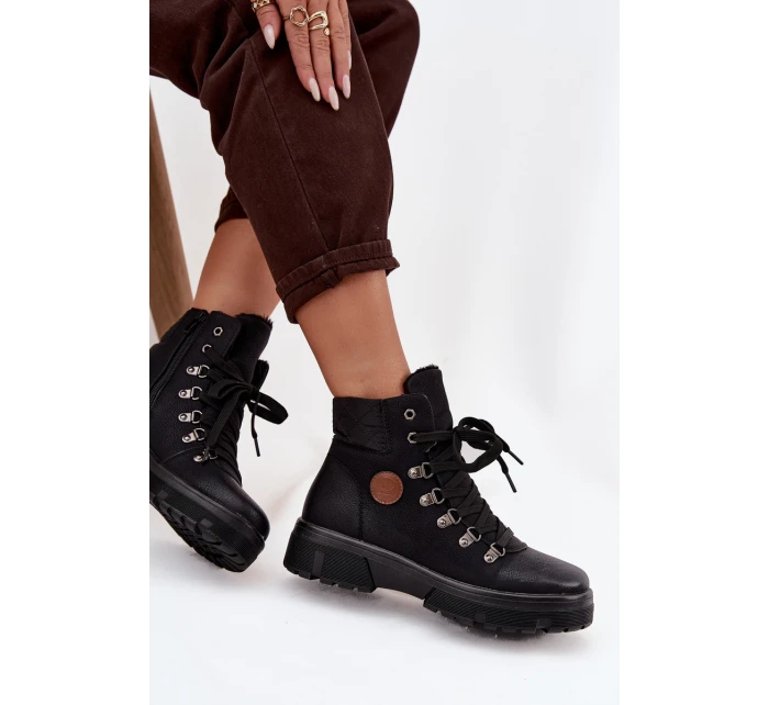 Zateplené dámské na platformě černé model 21714441 - Boto Zateplené dámské na platformě černé model 21714441 - Boto