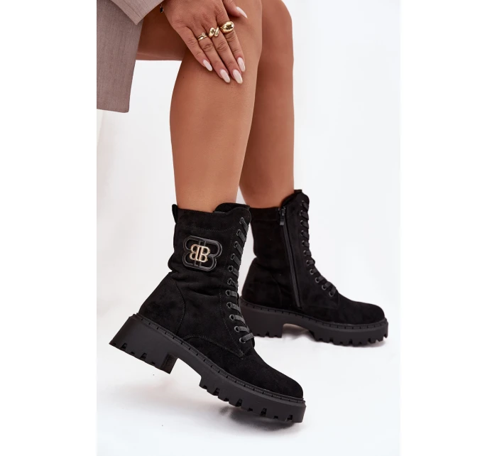 Dámské Workery s Ozdobným Zateplené Černé model 21715371 - Boto Dámské Workery s Ozdobným Zateplené Černé model 21715371 - Boto