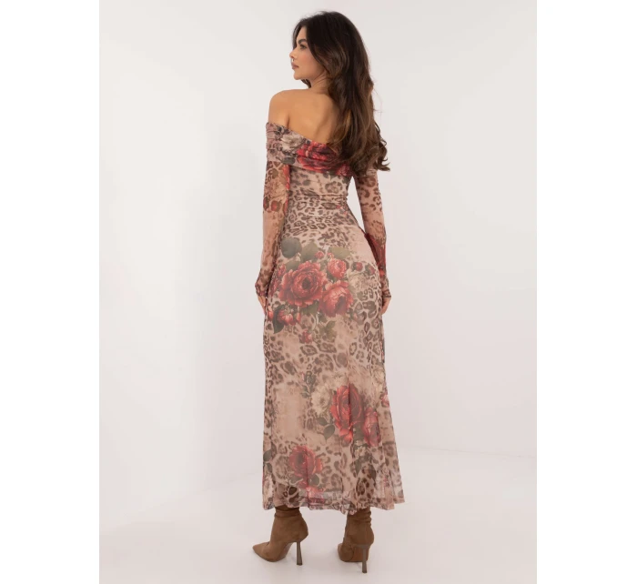 Šaty DHJ SK 18702 1.13P béžové Šaty DHJ SK 18702 1.13P béžové