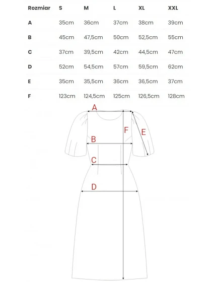 model 20966259 Šaty s puff rukávy korálová barva - STYLOVE