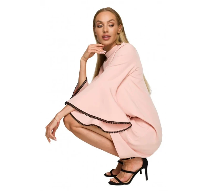 Dámské šaty model 21217802 Pudr růžová - Moe Dámské šaty model 21217802 Pudr růžová - Moe