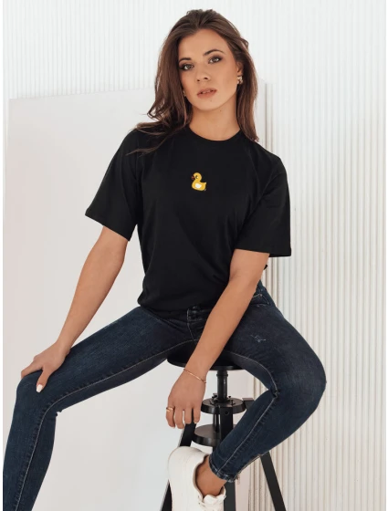 Dámské tričko s nášivkou MIA ROSE černá FashionStreet RY2255