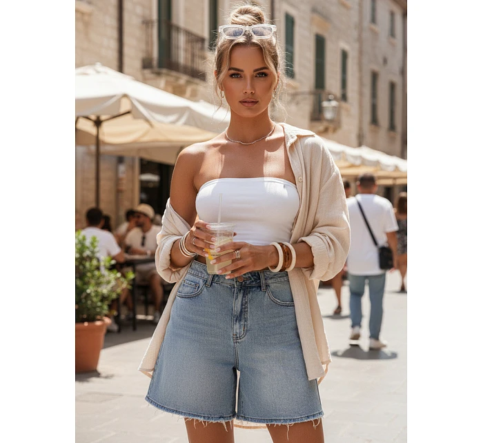 Spodenki damskie niebieskie model 22118268 - FashionStreet