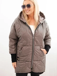 Dámská bunda Plus Size prošívaná s kapucí fango