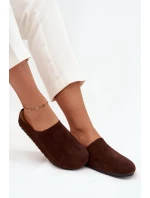 Dámské pantofle na platformě čokoládové model 21709390 - Boto