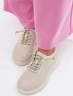 Materiálové Dámské Sportovní Boty Béžové Carmivelle