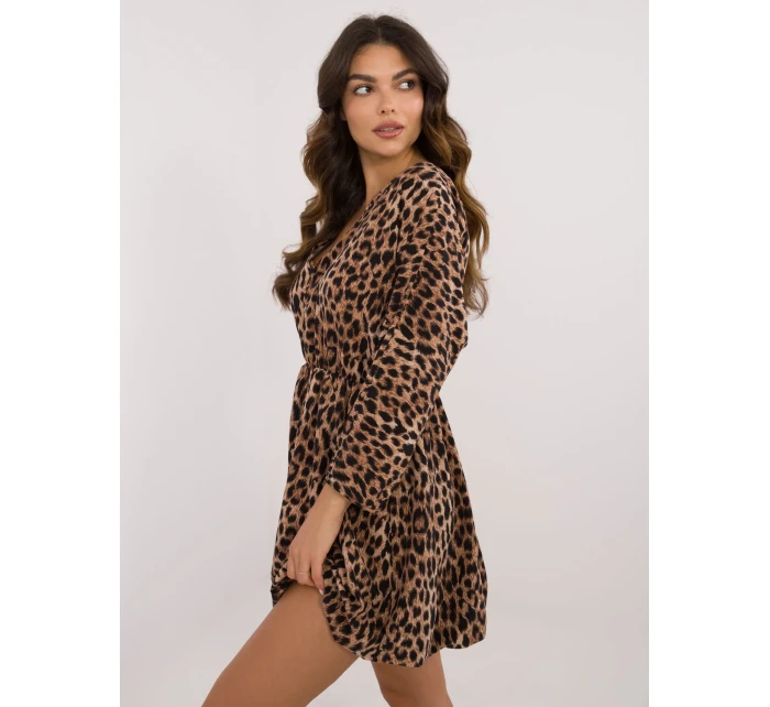 Sukienka DHJ SK czarno beżowy model 20535894 - FPrice Sukienka DHJ SK czarno beżowy model 20535894 - FPrice