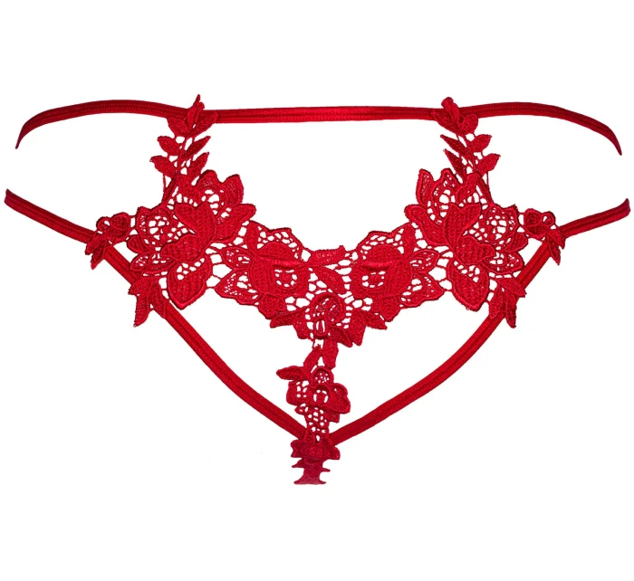 Smyslná tanga V-8868 červená - Axami