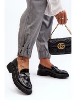 Dámské mokasíny na plochém podpatku Černá Venla Dámské mokasíny na plochém podpatku Černá Venla