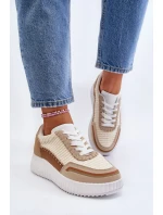 Dámské Tenisky na platformě Béžová Redala Dámské Tenisky na platformě Béžová Redala