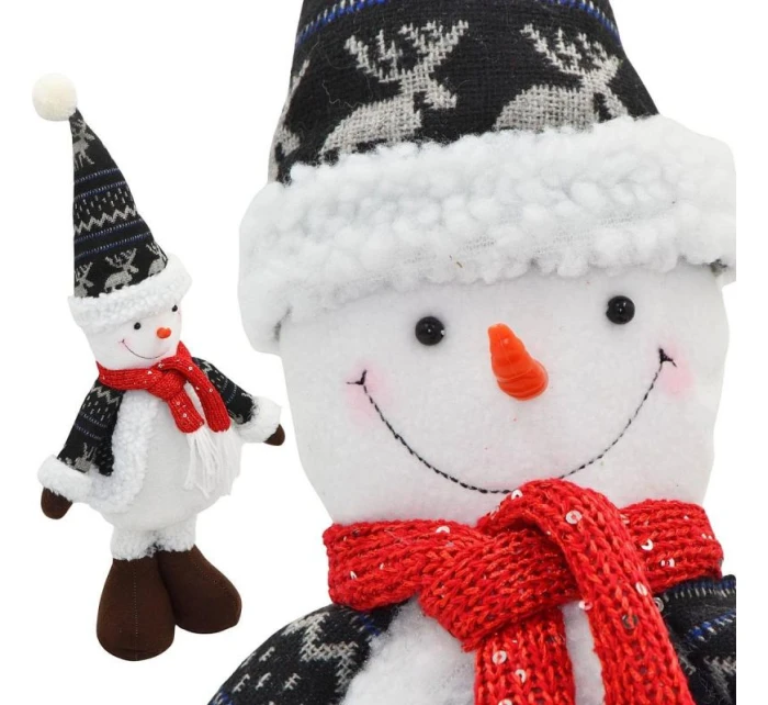 DEKORATIVNÍ SNĚHULÁK 50CM ŠEDÝ