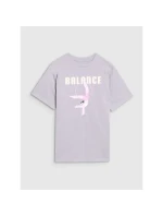 Dívčí tričko oversize s potiskem 4F 4FJRSS25TTSHF2646-25S