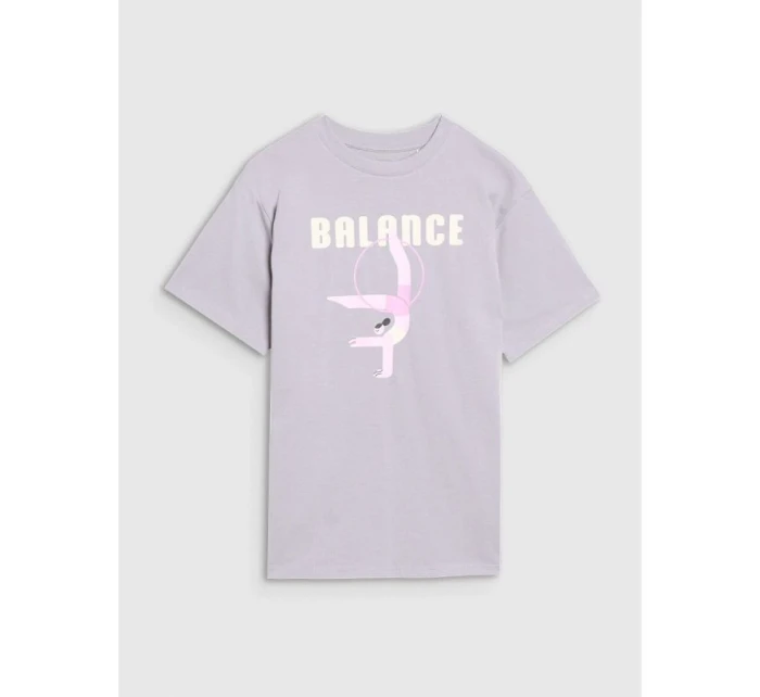 Dívčí tričko oversize s potiskem model 21882687 - 4F