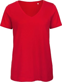 B&C Inspire V T /women_° Dámské tričko s výstřihem do V 01.TW45 red
